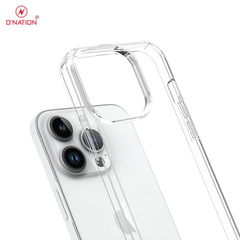 iPhone 15 Pro Cover  - ONation Crystal Series - Premium Quality Clear Case No Yellowing Back With Smart Shockproof Cushions