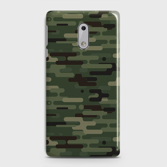 Nokia 6 Cover - Camo Series 2 - Light Green Design - Matte Finish - Snap On Hard Case with LifeTime Colors Guarantee