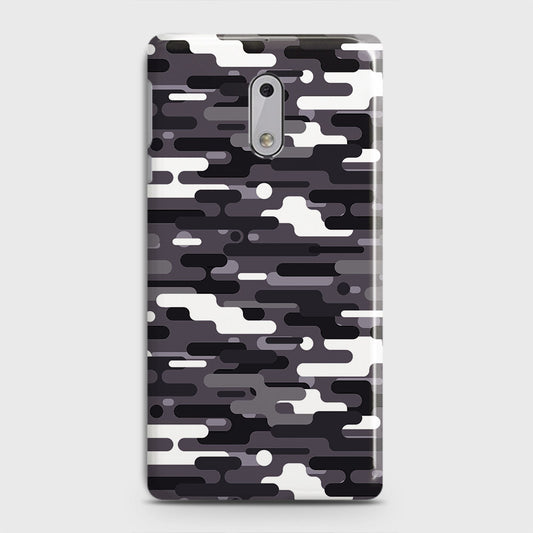 Nokia 6 Cover - Camo Series 2 - Black & White Design - Matte Finish - Snap On Hard Case with LifeTime Colors Guarantee
