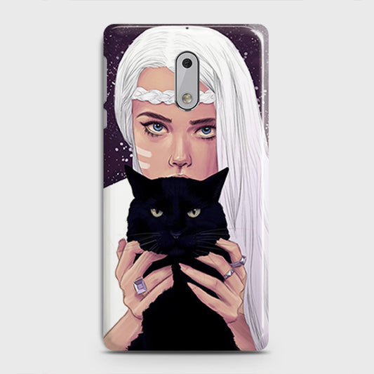 Nokia 6 - Trendy Wild Black Cat Printed Hard Case With Life Time Colors Guarantee