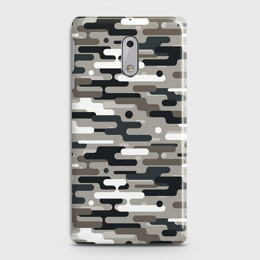 Nokia 6 Cover - Camo Series 2 - Black & Olive Design - Matte Finish - Snap On Hard Case with LifeTime Colors Guarantee