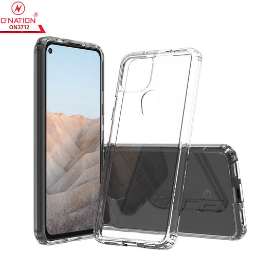 Google Pixel 5a 5G Cover  - ONation Crystal Series - Premium Quality Clear Case No Yellowing Back With Smart Shockproof Cushions