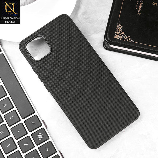 Oppo A16K Cover - Black - New Dotted Leather Texture Soft Borders Case