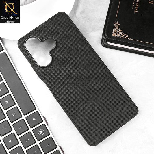 Infinix Hot 30 Play Cover - Black - New Dotted Leather Texture Soft Borders Case