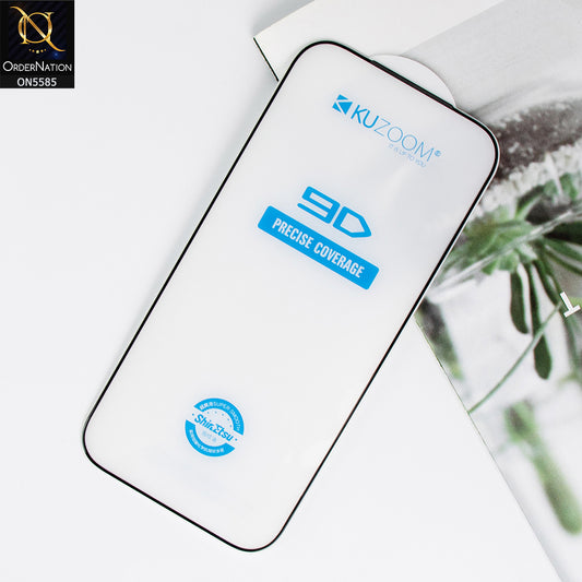 iPhone 16 Pro Screen Protector - Transparent - Kuzoom 9D Glass Full Screen Tempered Glass