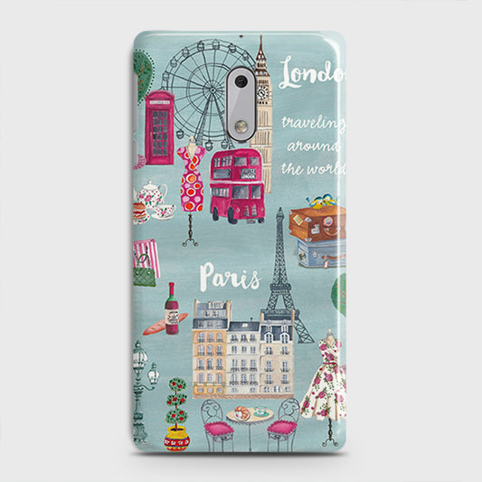 Nokia 6 Cover - Matte Finish - London, Paris, New York Modern Case With Life Time Colors Guarantee