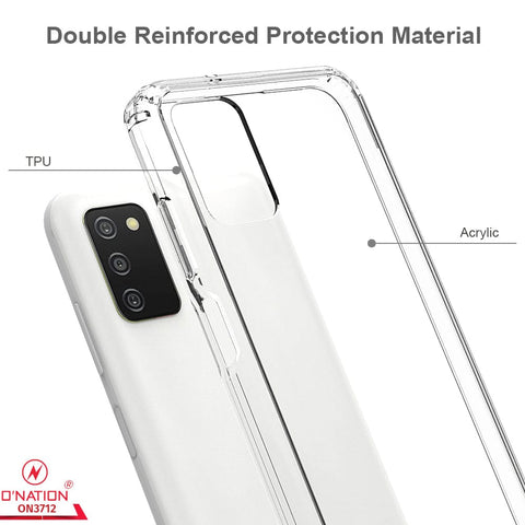 Samsung Galaxy A02s Cover  - ONation Crystal Series - Premium Quality Clear Case No Yellowing Back With Smart Shockproof Cushions
