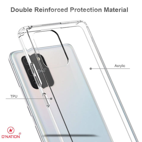 Samsung Galaxy S10 Lite Cover  - ONation Crystal Series - Premium Quality Clear Case No Yellowing Back With Smart Shockproof Cushions