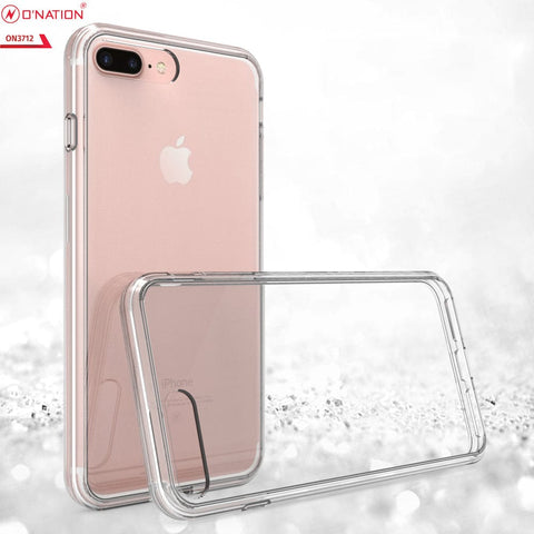 iPhone 8 Plus Cover  - ONation Crystal Series - Premium Quality Clear Case No Yellowing Back With Smart Shockproof Cushions