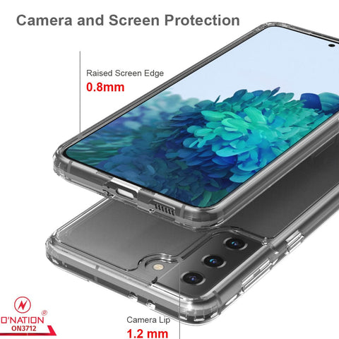 Samsung Galaxy S21 Plus 5G Cover  - ONation Crystal Series - Premium Quality Clear Case No Yellowing Back With Smart Shockproof Cushions