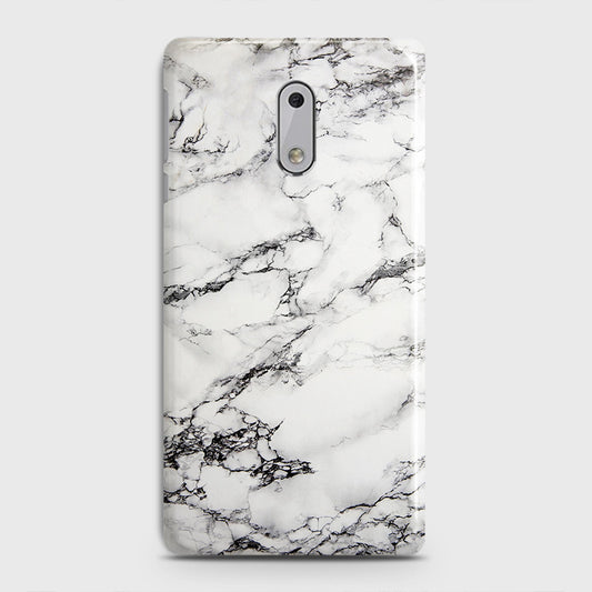 Nokia 6 Cover - Matte Finish - Trendy Mysterious White Marble Printed Hard Case with Life Time Colors Guarantee