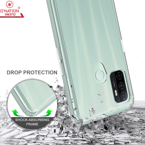 Oppo A53 Cover  - ONation Crystal Series - Premium Quality Clear Case No Yellowing Back With Smart Shockproof Cushions