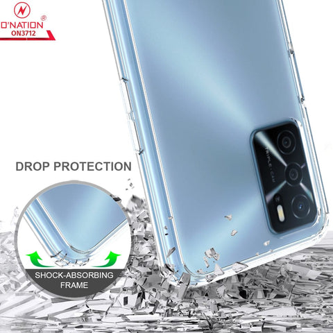 Oppo A16 Cover  - ONation Crystal Series - Premium Quality Clear Case No Yellowing Back With Smart Shockproof Cushions