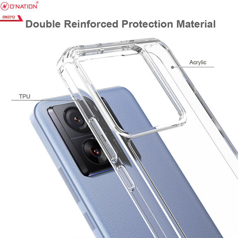 Xiaomi 13T Cover  - ONation Crystal Series - Premium Quality Clear Case No Yellowing Back With Smart Shockproof Cushions