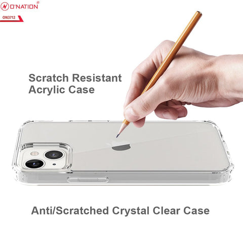 iPhone 14 Cover  - ONation Crystal Series - Premium Quality Clear Case No Yellowing Back With Smart Shockproof Cushions