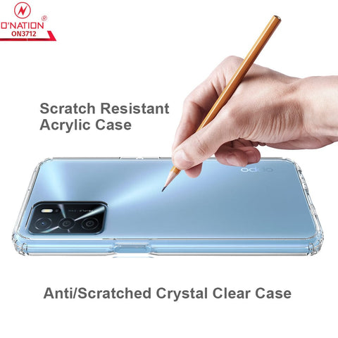 Oppo A55 5G Cover  - ONation Crystal Series - Premium Quality Clear Case No Yellowing Back With Smart Shockproof Cushions