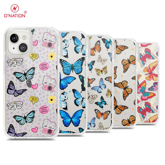 iPhone 13 Mini Cover - O'Nation Butterfly Dreams Series - 9 Designs - Clear Phone Case - Soft Silicon Borders