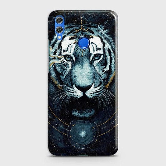 Huawei Honor 8C Cover - Vintage Galaxy Tiger Printed Hard Case with Life Time Colors Guarantee ( Fast Delivery )