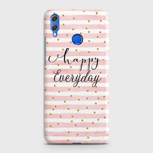 Huawei Honor 8X Cover - Trendy Happy Everyday Printed Hard Case with Life Time Colors Guarantee(1) ( Fast Delivery )