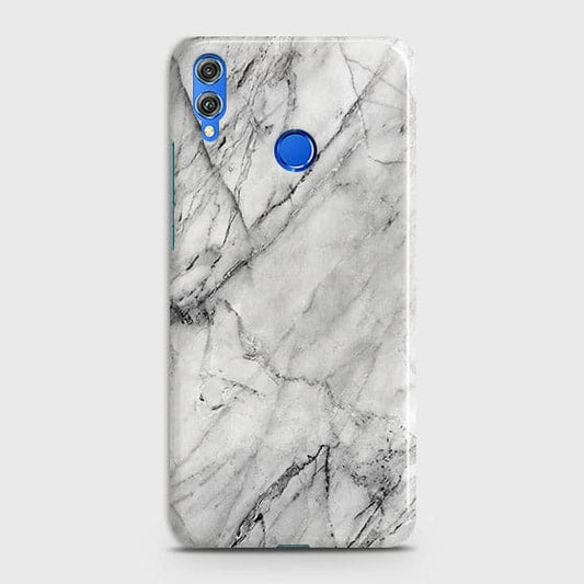 Huawei Honor 8X Cover - Matte Finish - Trendy White Floor Marble Printed Hard Case with Life Time Colors Guarantee - D2(1) ( Fast Delivery )