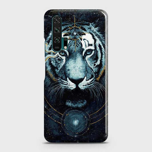 Honor 20 Pro Cover - Vintage Galaxy Tiger Printed Hard Case with Life Time Colors Guarantee(1) ( Fast Delivery )