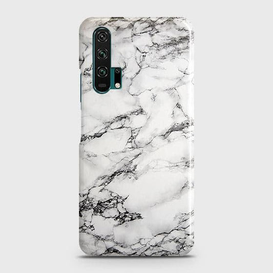 Honor 20 Pro Cover - Matte Finish - Trendy Mysterious White Marble Printed Hard Case with Life Time Colors Guarantee ( Fast Delivery )