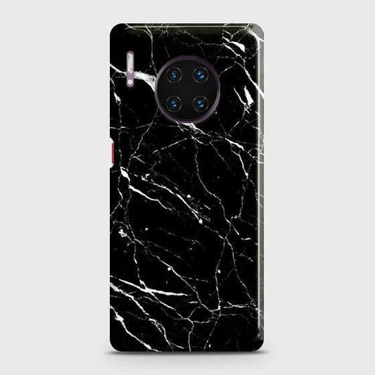 Huawei Mate 30 Pro Cover - Trendy Black Marble Printed Hard Case with Life Time Colors Guarantee ( Fast Delivery )