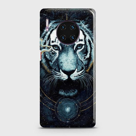 Huawei Mate 30 Pro Cover - Vintage Galaxy Tiger Printed Hard Case with Life Time Colors Guarantee(1) ( Fast Delivery )