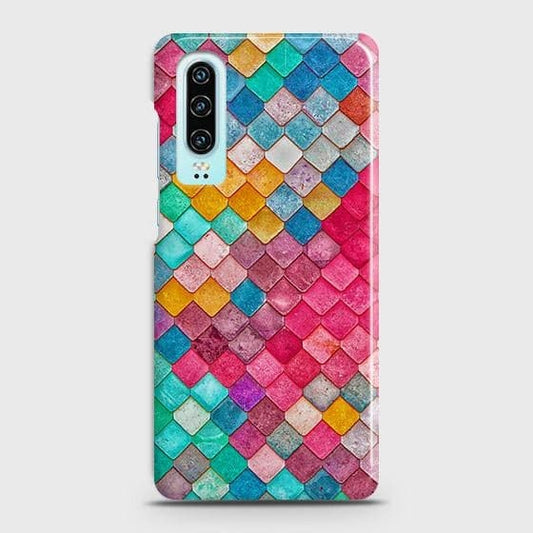 Huawei P30 Cover - Chic Colorful Mermaid Printed Hard Case with Life Time Colors Guarantee (Fast Delivery)