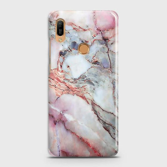 Huawei Y6 2019 Cover - Violet Sky Marble Trendy Printed Hard Case with Life Time Colors Guarantee ( Fast Delivery )