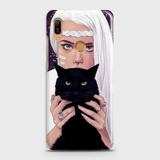 Huawei Y6s 2019 Cover - Trendy Wild Black Cat Printed Hard Case with Life Time Colors Guarantee b50 ( Fast Delivery )