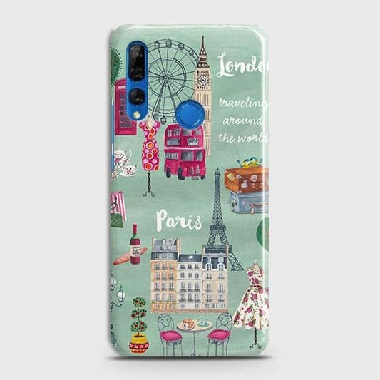 Honor 9X Cover - Matte Finish - London, Paris, New York ModernPrinted Hard Case with Life Time Colors Guarantee (Fast Delivery)