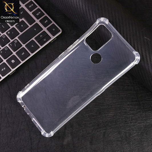 Tecno Pova Cover - Transparent - Soft 4D Design Shockproof Silicone Transparent Clear Case