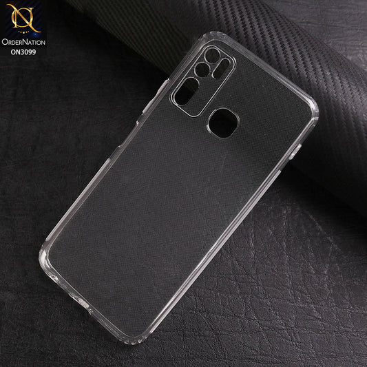 Tecno Camon 15 Cover - Soft 4D Design Shockproof Silicone Transparent Clear Camera Protection Case