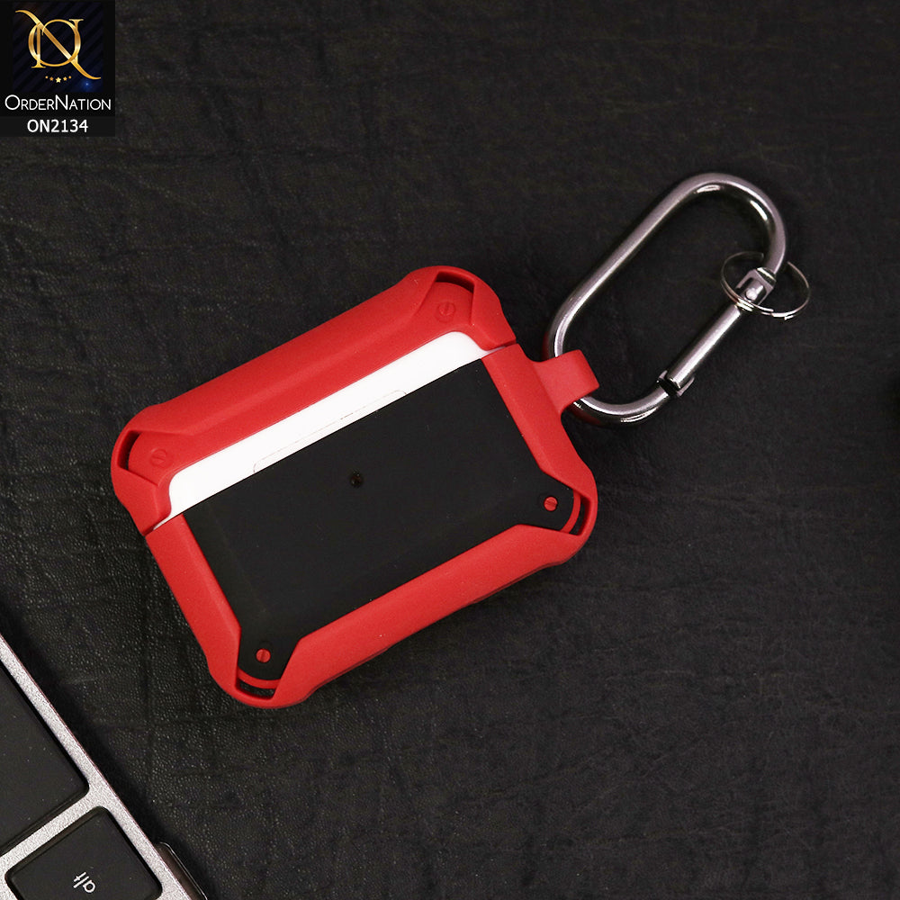 Apple Airpods Pro Cover Black and Red Stylish Shockproof