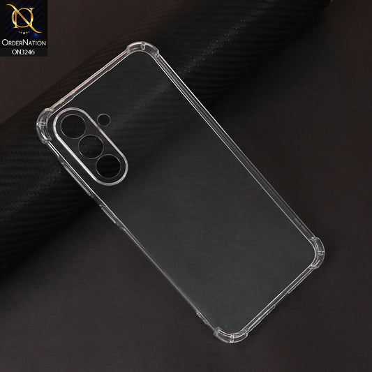 Samsung Galaxy A56 Cover - Transparent - Soft 4D Design Shockproof Silicone Transparent Clear Camera Protection Case