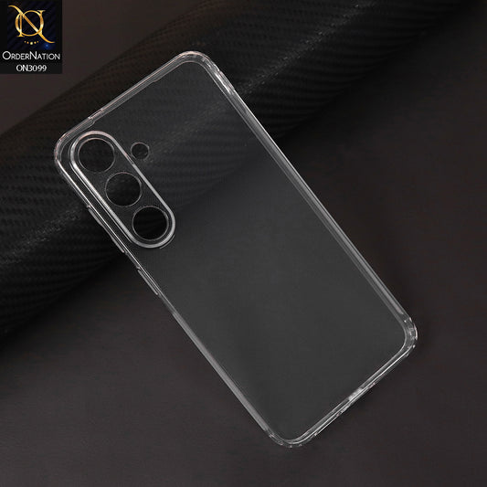 Samsung Galaxy A56 Cover - Transparent - Soft 4D Design Shockproof Silicone Transparent Clear Camera Protection Case