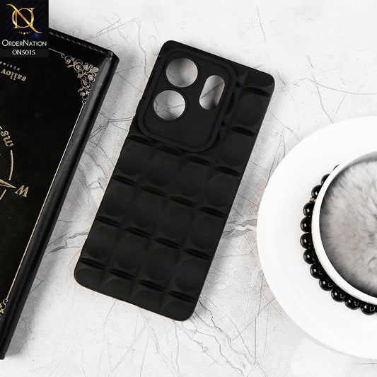 Infinix Zero 30 4G Cover - Black -  Geometric Cermaic Patteren Camera Protection Soft Silicone Case