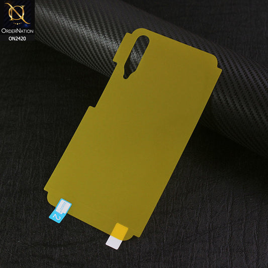 Huawei Y9s Protector Cover - Transparent Hydro Jell Skin Film Unbreakable Back Protector Sheet