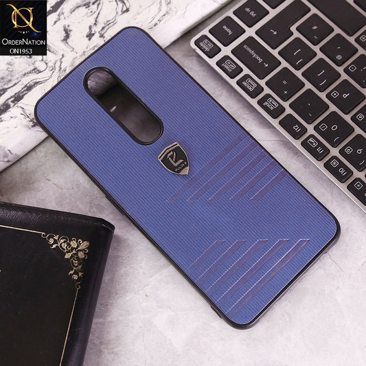 Oppo F11 Pro Cover - Blue - Puloka Linning Style Soft Borders Back Shell Case