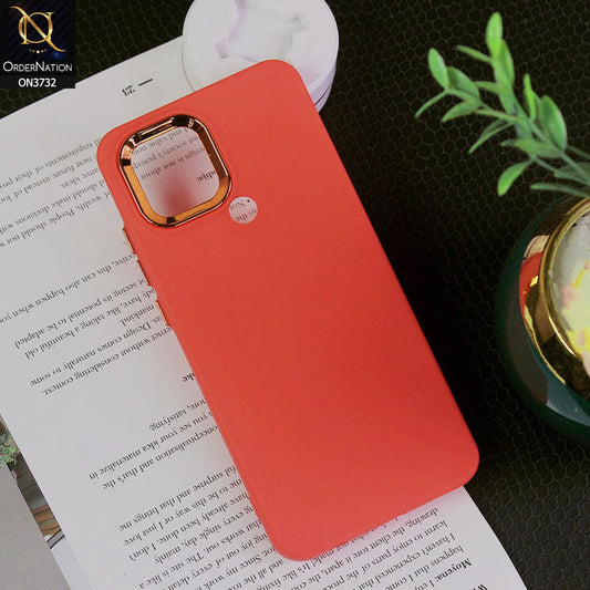 Xiaomi Redmi A1 Plus Cover - Red - Electroplated Camera Border Soft Silicon Case