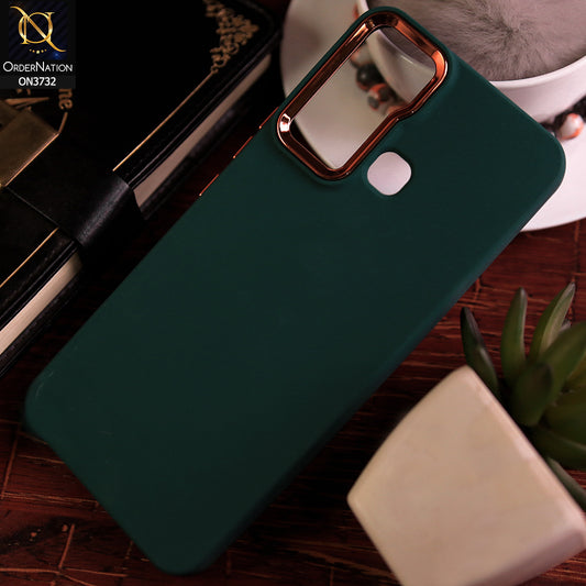 Infinix Hot 20 Play Cover - Green -Electroplated Camera Border Soft Silicon Case