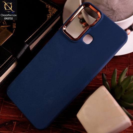 Infinix Hot 20 Play Cover - Blue -Electroplated Camera Border Soft Silicon Case