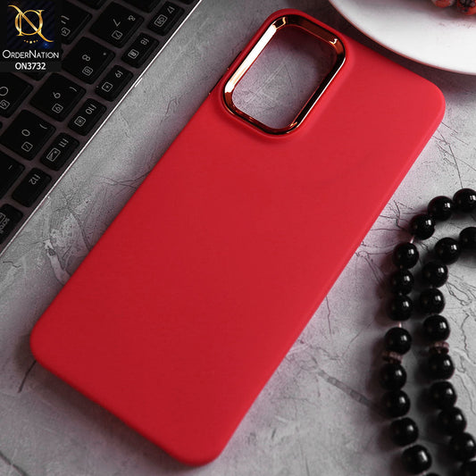 Samsung Galaxy A23 5G Cover - Red -Electroplated Camera Border Soft Silicon Case