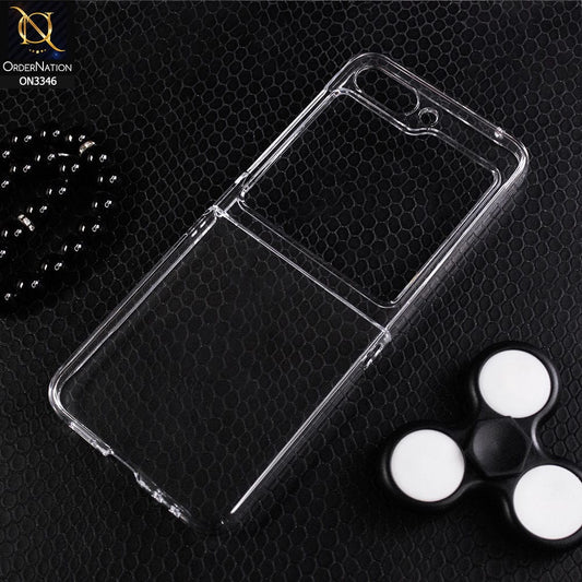 Samsung Galaxy Z Flip 5 5G Cover - Transparent - All New 4D design Shockproof Airbag Covers Soft Borders Protective Clear Case