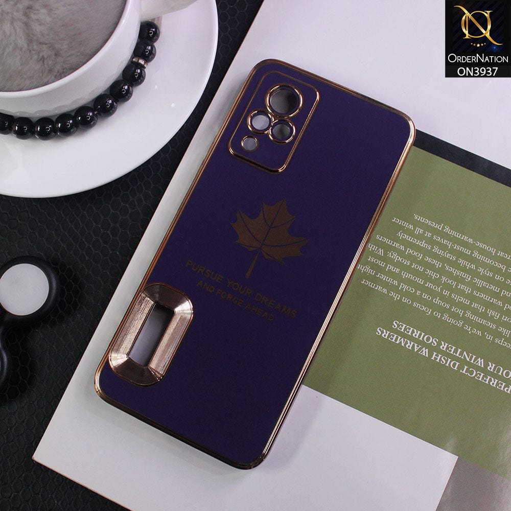 Electroplated Maple Leaf Design Luxury Cute Phone Cases for iPhone