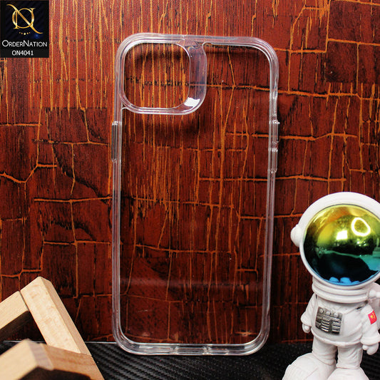 iPhone 14 Pro Max Cover - Transparent - New Clear Soft + Hard Double Body Camera & Screen Protection Case