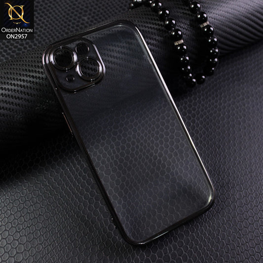 iPhone 15 Cover - Black - Soft Silicone Transparent Clear Case  with Camera Lense Protection