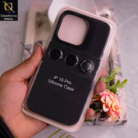 iPhone 15 Pro Cover - Black - New Applicable Drop-Resistant Phone Case with Lens Protector Soft Case
