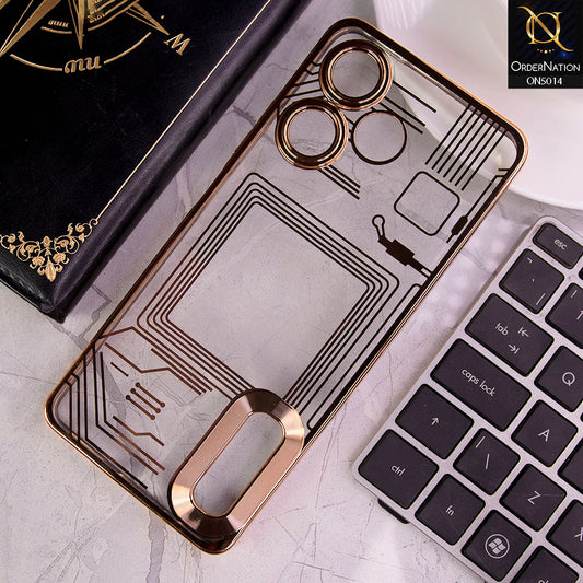 Infinix Hot 30 -  Golden -  New Smart Phone Covers Soft Borders Clear Case